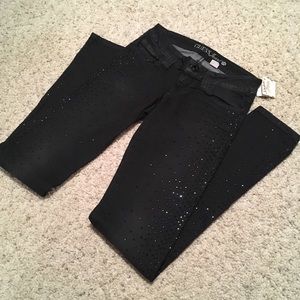 Black Rhinestone Guess Jeans size 24 Skinny Pants
